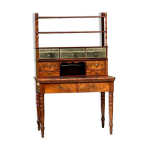 Bureau  gradins en acajou flamm poque xix eme sicle