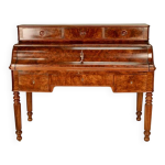 Bureau  gradins en noyer et ronce de noyer xixme