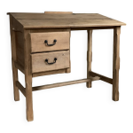 Bureau de mtier vintage en chne massif