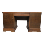 Bureau de milieu en chne et loupe