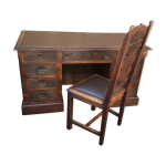 Bureau de ministre chne style henri ii breton 1900s