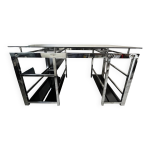 Bureau moderne en verre et inox