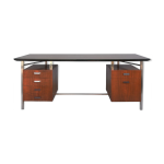 Bureau en palissandre et chrome annes 1960