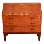Bureau de pente art dco vers 1930 en loupe d'amboine