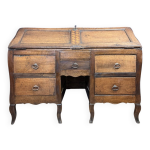 Bureau de pente bordelais poque louis xv galb en noyer massif vers 1750