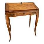 Bureau de pente scriban dos d ne style louis xv merisier 1970
