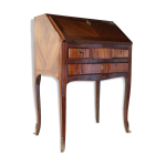 Bureau de pente style louis xv placage de bois prcieux 19me sicle