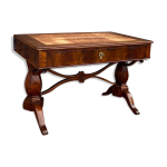 Bureau plat en acajou d époque charles x xix eme siècle Bureau plat en acajou d époque charles x xix eme siècle