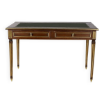 Bureau plat en acajou, style louis xvi - 2me partie xixe