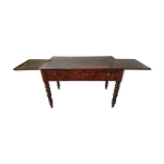 Bureau plat de milieu louis philippe en acajou