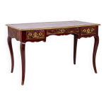 Bureau plat de style louis xv  dcor de scnes lacustres. circa 1800.