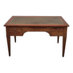 Bureau plat de style louis xvi en acajou 19me