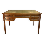 Bureau plat de style louis xvi en merisier vers 1960