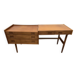 Bureau scandinave midcentury � caisson et finition acajou