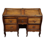 Bureau secr�taire ancien galb� �p. louis xv en bois massif et marqu�terie