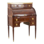 Bureau ou secrtaire,  cylindre, en acajou. poque fin xviiie.