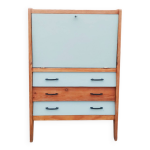 Bureau secrétaire, tiroirs, vintage, relooké, années 60 Bureau secrétaire, tiroirs, vintage, relooké, années 60