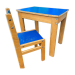 Bureau et sige enfant vintage 1980