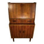 Bureau en teck vintage rtro du milieu du sicle (annes 1960) un bureau charmant et compact