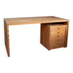 Bureau et tiroir en bois de pin par ate van apeldoorn, ann�es 60 (ensemble de 2)