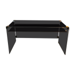 Bureau verre fumé et métal, années 70. Bureau verre fumé et métal, années 70.