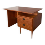 Bureau vintage en acajou, 1950, restaur�