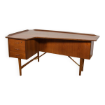 Bureau vintage boomerang en teck par peter l�vig nielsen, danemark, 1970