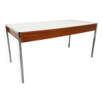 Bureau vintage moderniste en palissandre, mlamin et mtal des annes 60