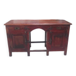Bureau vintage rouge vieux teck piece et patine d'origine inde