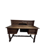 Bureau vintage style louis xiii en ch�ne