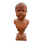 Buste enfant en terre cuite