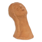Buste de femme en terre cuite 1970