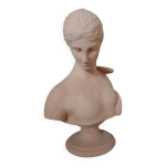 Buste de femme en terre cuite