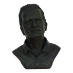 Buste de marcel pagnol en terre cuite patine par j. pignol