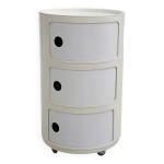 Cabinet componibili blanc par anna castelli ferrieri pour kartell, 1970