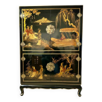 Cabinet meuble tv en laque de chine dcor japon