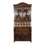 Cabinet - secrtaire en bois sculpt, style no - renaissance, poque fin xixe