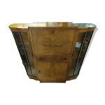 Cabinet vitré style bar à cocktail art déco avec secrétaire rabattable Cabinet vitré style bar à cocktail art déco avec secrétaire rabattable