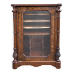 Cabinet ou vitrine de musique victorien de qualit ronce de noyer, fin xix
