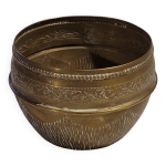 Cache - pot ancien en laiton dor�