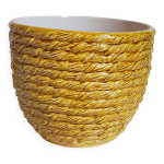 Cache - pot en céramique barbotine corde vintage Cache - pot en céramique barbotine corde vintage