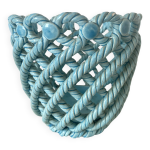 Cache pot en cramique tresse annes 60