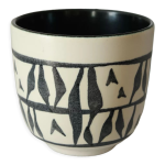 Cache pot par elchinger 1950 abstrait noir et blanc Cache pot par elchinger 1950 abstrait noir et blanc