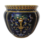 Cache pot en faence ancienne gien renaissance