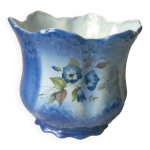 Cache pot en faience anglaise stafforshire england decor floral