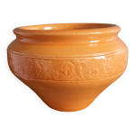 Cache pot, pot de fleurs, jardinire en terre cuite maille