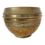 Cache pot en laiton dor