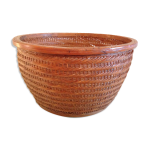 Cache pot en osier tressé vintage années 60 / 70 Cache pot en osier tressé vintage années 60 / 70