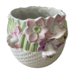 Cache - pot panier en barbotine