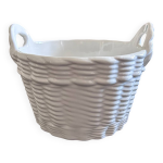 Cache pot panier en cramique